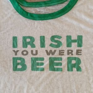 IRISH BEER Tshirt thin Tee crew neck short sleeve sz M/L ZOE